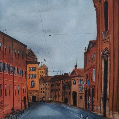 Original watercolor painting "Italian Streets"
