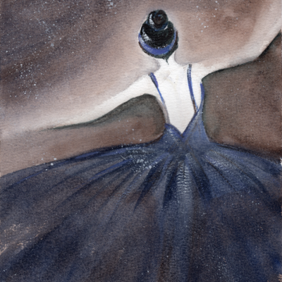 Original watercolor painting "The shape of a melody"